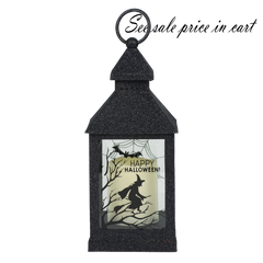 Halloween Glittered Witch light up lantern 6002882