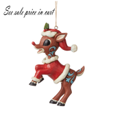 Rudolph in Santa suit ornament 6009113