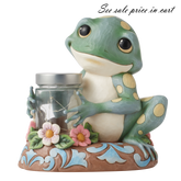 Heartwood Creek Frog With Jar of Fireflies Figurine 6014431