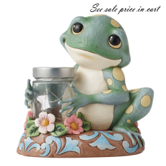 Heartwood Creek Frog With Jar of Fireflies Figurine 6014431