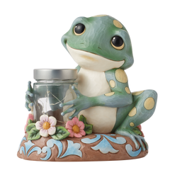Heartwood Creek Frog With Jar of Fireflies Figurine 6014431
