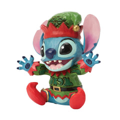 Enesco Disney Traditions Stitch Dressed as a Christmas Elf Miniature 6018715
