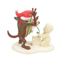 Department 56 Snowbabies Looney Tunes Taz Hungry for Ribbon 6016028