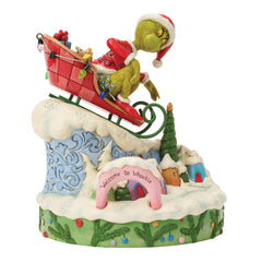Enesco Dr. Seuss Grinch by Jim Shore Grinch Sitting on a Small Sled 6018956