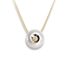 Diamond in a Pearl Pendant GAL-904.08YW