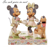White Woodland Mickey&Minnie Disney Traditions 6010101