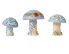 Mushrooms Set of 3 Figurines Jim Shore Heartwood Creek 6014430