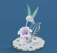 Hummingbird with White and Lavender Lily CF2 483WL