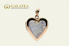 Galatea 14ky yellow gold Momento Technology Heart Locket MHL03