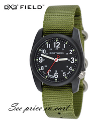 #11016 DX3® Field™ - Black Dial w/ Forest Nylon Band