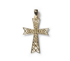 Southern Gates® Abbey Gate Cross Gold Plated Pendant P929 GP