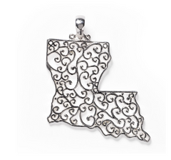 Southern Gates® Louisiana State Pendant P1813