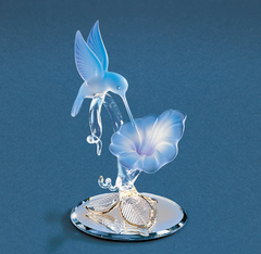 F4 347B: Hummingbird with Blue Flower