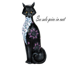 Vintage Cat with LED Glow Eyes Jim Shore Heartwood Creek 6016635