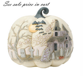 Pumpkin with Bats Flying Fig Jim Shore Heartwood Creek 6016636