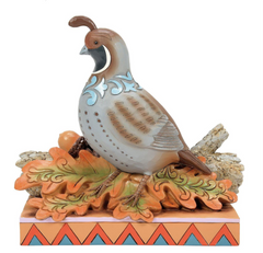 Quail Sitting on Leaves Fig Jim Shore Heartwood Creek 6016632