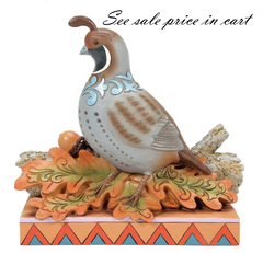 Quail Sitting on Leaves Fig Jim Shore Heartwood Creek 6016632