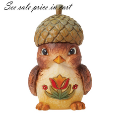 Bird with Acorn Hat Figurine Jim Shore Heartwood Creek 6014495