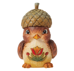 Bird with Acorn Hat Figurine Jim Shore Heartwood Creek 6014495