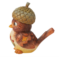 Bird with Acorn Hat Figurine Jim Shore Heartwood Creek 6014495