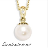Galatea Bible Pearl BP-09YW Pearl Pendant
