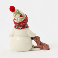 Snowman with Dog & Scarf Pint Jim Shore Heartwood Creek 6017297