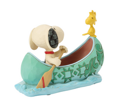Snoopy and Woodstock in Canoe Peanuts by Jim Shore 6017869