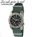 12131 A-2TR Field Pro™ Black Dial, Vintage Drab Italian Rubber NATO band