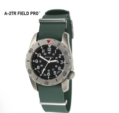 12131 A-2TR Field Pro™ Black Dial, Vintage Drab Italian Rubber NATO band