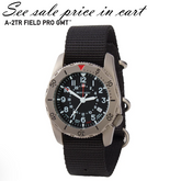 #12117 A-2TR Field Pro GMT, Black dial - Black Nylon Band