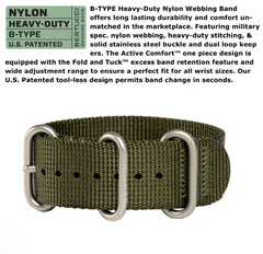 #12118 A-2TR Field Pro GMT, Black dial - Defender Olive Nylon Band