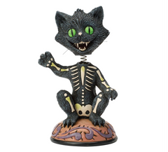 Bobble Head Black Cat Figurine Jim Shore Heartwood Creek 6018084