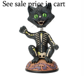 Bobble Head Black Cat Figurine Jim Shore Heartwood Creek 6018084