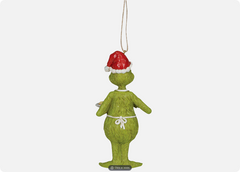 Christmas Grinch in Apron with Hot Cocoa and Cookies Ornament 6010786