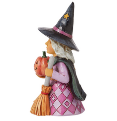 Mini Witch Holding Pumpkin Jim Shore Heartwood Creek 6014477