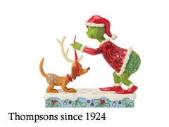Enesco Dr. Seuss Grinch by Jim Shore Tying Reindeer Antlers on Max 6018955