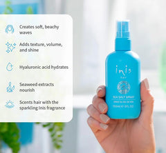 Sea Mineral Hairspray 5oz, Shampoo 10oz, Conditioner 8.5oz by Inis