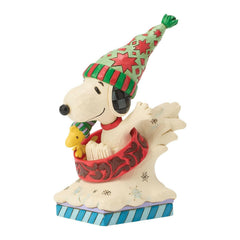 Enesco Peanuts by Jim Shore Snoopy and Woodstock in Dog Bowl Sled6018679