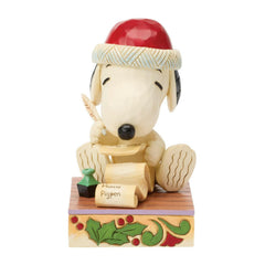 Enesco Peanuts by Jim Shore Snoopy and Woodstock with Christmas List6018682