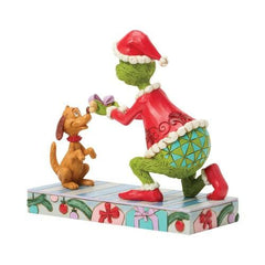 Enesco Dr. Seuss Grinch by Jim Shore Giving Max a Bone with a Bow 6018964