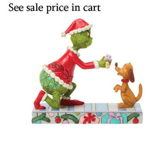 Enesco Dr. Seuss Grinch by Jim Shore Giving Max a Bone with a Bow 6018964