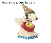 Enesco Peanuts by Jim Shore Snoopy and Woodstock in Dog Bowl Sled6018679