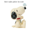 Enesco Peanuts by Jim Shore Snoopy Balancing Snowflake on Nose mini 6018685