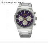 Seiko Essential SS Quartz Chronograph Purple Dial 145 LE HGK003