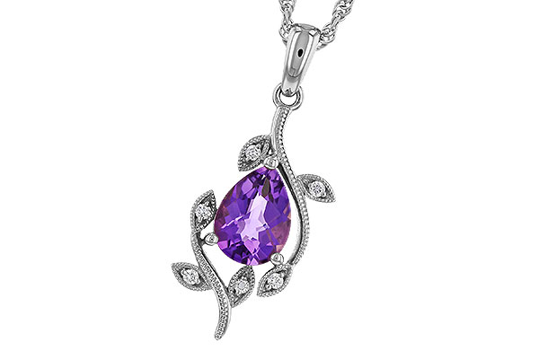 H320-03413: NECKLACE .88 AMETHYST .93 TGW (8x6MM AMY)