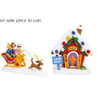 Department 56 Dr. Seuss Grinch Village Max's Sleigh Rides 2-Piece Light Up Building 6018383