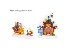 Department 56 Dr. Seuss Grinch Village Max's Sleigh Rides 2-Piece Light Up Building 6018383