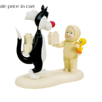Department 56 Snowbabies Looney Tunes Tweety and Sylvester a Pwesent for a Putty Tat 6016029