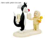 Department 56 Snowbabies Looney Tunes Tweety and Sylvester a Pwesent for a Putty Tat 6016029