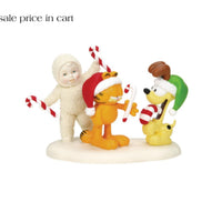 Department 56 Snowbabies Garfield and Odie with Candy Canes Licked It Right Off 6018147